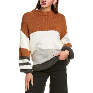 Jak Womens  Round Neck Sweater, Brown